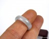 Natural White Bluish Jadeite Jade Ring US 8.75 - 18.8mm,  white,  blue green Jade band ring,  natural jadeite jade