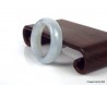 Jade Ring Band US 8.75 - 18.7mm,  Natural White Bluish Jade ring,  white and blue Jadeite ring for women and girl.