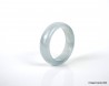 Jade Ring Band US 8.75 - 18.7mm,  Natural White Bluish Jade ring,  white and blue Jadeite ring for women and girl.