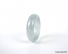 Jade Ring Band US 8.75 - 18.7mm,  Natural White Bluish Jade ring,  white and blue Jadeite ring for women and girl.