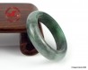 Natural Jade Ring US 6.75 - 17.2mm,  translucent Green Grey Jade Ring,  Untreated Undyed Jadeite Jade Ring