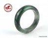 Anillo de Jade Natural verde US 6.75 - 17.2mm, anillo Jade Jadeíta verde y gris traslúcido