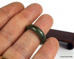 Jade ring,  natural Jadeite Jade Ring US 6.5 - 17mm,  Green Jade Ring,  Untreated & Undyed certified,   size 6.5