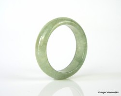 Anillo de jade natural, talla US10,25-20 mm, anillo de jade jadeíta natural verde claro helado, certificado sin tratar