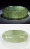 Anillo de jade natural, talla US10,25-20 mm, anillo de jade jadeíta natural verde claro helado, certificado sin tratar