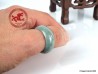 Anillo de jade verde natural de 12,75 a 22 mm de ., anillo de jadeíta certificado, anillo de pulgar para hombre