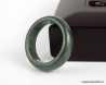 Anillo de jade verde oscuro de 7,75 a 17,9 mm de jadeíta verde natural translúcido certificado, 17,9 mm