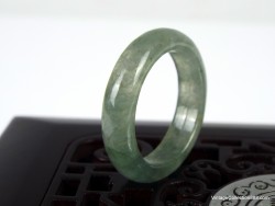 Anillo de jade verde helado, tamaño 7,75-17,8 mm, anillo de jadeíta verde helado transparente translúcido natural