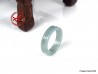 Green Jade Ring US 8 - 18.2mm,  pale Green Natural Jadeite Jade Ring straight cut,  Certified Jadeite Jade Ring