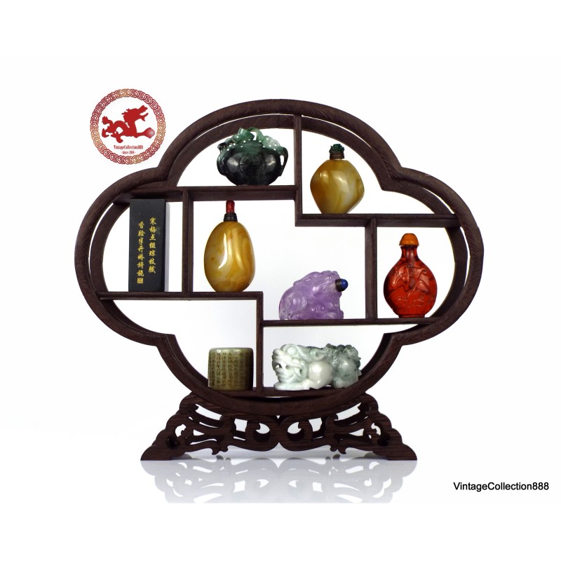 Display furniture for Chinese Miniatures,  Wooden display self stand,  furnitures for Snuff Bottles,  Netsukes and figures