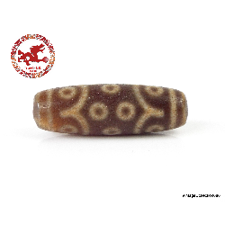 Antique DZI "15 Eyes" agate bead - Tibetan agate Dzi beads, tribal ethnic Dzi beads, prayer tibetan beads, DZI151