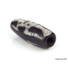 Old,  Rare and cracked DZI bead "Pestle for subduing demons",  tibetan Dzi stone bead,  prayer tibetan bead