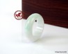 Natural white Jade Ring US 4.25 - 15.2mm,  White & emerald green Jadeite Jade Ring,  Untreated certified jade ring