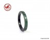 Natural Jadeite Jade ring Green translucent and high gloss US 7.5 - 17.6mm,  straight cut Jade slim ring