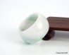 Translucent White & Green Jadeite Jade ring US 9.5 - 19.6mm,  Natural jadeite jade ring,  Jade barrel ring