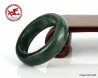 Anillo de jade verde oscuro natural talla US 7,75 - 17,9 mm, banda de anilllo con certificado