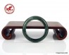 Natural Dark Green Jade Ring size US 7.75 - 17.9mm,  Natural green Jadeite Jade ring band with Certificate included