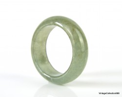 Anillo de jade verde helado talla US 9,75 - 19,7mm, anillo de jade jadeíta verde translúcido natural y certificado