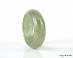 Anillo de jade verde helado talla US 9,75 - 19,7mm, anillo de jade jadeíta verde translúcido natural y certificado