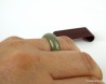 Anillo de jade verde helado talla US 9,75 - 19,7mm, anillo de jade jadeíta verde translúcido natural y certificado