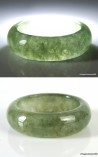 Anillo de jade verde helado natural, talla US 8,5 -18,6mm, jadeíta verde claro translúcida, certificado sin tratar