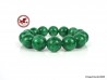 Manzana pulsera de cuentas de jade verde 14mm, verde jadeíta Jade pulsera de cuentas de estiramiento, brazalete de jade