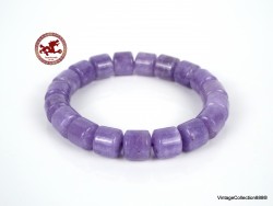 Lavender Jade barrel beaded Bracelet 10mm,  purple Jadeite Jade bead stretch Bracelet,  bangle for woman or men