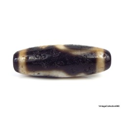 Old Agate Dzi Bead "Treasure Vase or Double Aquario",  Amulet prayer Tibetan.