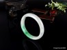 Gris claro y verde manzana Jadeíta Jade Bangle talla 62.8mm - 2.47", Pulsera Jade, Regalo para Mujer, regalo para chica