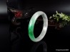 Gris claro y verde manzana Jadeíta Jade Bangle talla 62.8mm - 2.47", Pulsera Jade, Regalo para Mujer, regalo para chica