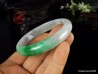 Light Grey and apple Green Jadeite Jade Bangle size 62.8mm - 2.47",  Jadeite Bracelet,  Gift for Women,  gift for girl