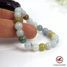 Brazalete de Jade Jadeíta natural multicolor. Pulsera de cuentas de 8mm para mujeres y hombres.