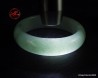 Brazalete de aventurina verde pálido de 57,8 mm (2,27 in), brazalete rígido de piedra verde pálido, brazalete rígido