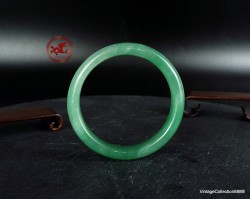 Brazalete de aventurina verde de 54 mm (2,1 in), brazalete rígido de piedra verde, brazalete rígido de aventurina verde