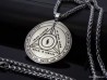 Solomon 4th Pentacle of SATURN, Steel pendant Double side Seal of Solomon, Fourth pentacle of Saturn talisman