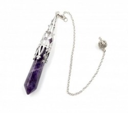 Amethyst Crystal Pendulum,...