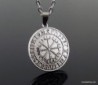 Vegvisir Pendant, Viking Necklace Runic amulet, Pendant Scandinavian Norse, Viking compass talisman, wayfinder