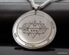 5th Pentacle of JUPITER double side, STEEL amulet pendant King Solomon, Fifth pentacle of Jupiter with steel chain. Option