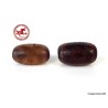 2x Old Tibetan Dzi Agate Beads with "3 Eyes" Pattern,  Tibetan agate prayer bead,  tribal Dzi beads,  tibetan amulet