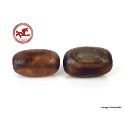 2x Old Tibetan Dzi Agate...