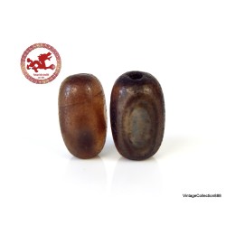 2x Old Tibetan Dzi Agate Beads with "3 Eyes" Pattern,  Tibetan agate prayer bead,  tribal Dzi beads,  tibetan amulet