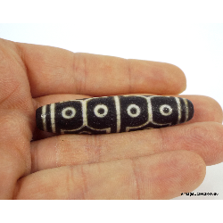 Old Tibetan DZI "12 Eyes" agate bead,  Large DZI pendant - Tibetan amulet beads - tribal ethnic Dzi beads