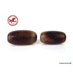 2x Old Tibetan Dzi Agate...