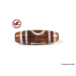 Old Tibetan agate  DZI bead Heaven and Earth,  Dzi Zee Dzee Zi Agate Bead - Tibetan Beads- Ethnic Tribal Dzi Beads