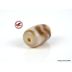 Antique,  Powerful and small agate bead Dzi,  Tibetan DZI "Mountain Peak" high energy bead,  Tibetan agate bead