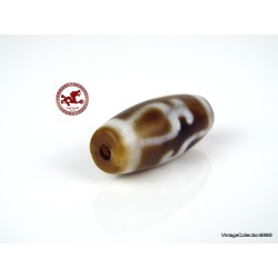 Old, powerful and small DZI "Nectar Bottle" or "Treasure Vase", tibetan agate DZI bead amulet, prayer tibetan amulet