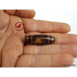 Old DZI of "2 Eyes" with great power and good karma,  Tibetan agate Dzi,  Old Tibetan Prayer Dzi Bead,  Tibet DZI 2 Eyes