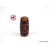 Small and rare agate bead Dzi 3 "Eyed Tiger Tooth",  Tibetan DZI bead amulet,  Tibetan agate bead,  tribal Dzi beads