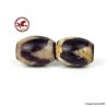 Two ancient,  very powerful and small Tibetan Dzi beads made of "Tiger Tooth" agate with very high energy