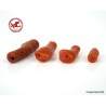 4 cuentas antiguas de coral rojo mediterráneo natural de 15 ct, cuentas de coral rojo natural sin teñir perforadas